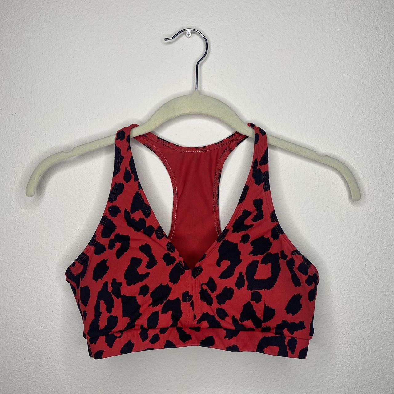 Animal print sports bra & biker shorts Sports bra:... - Depop