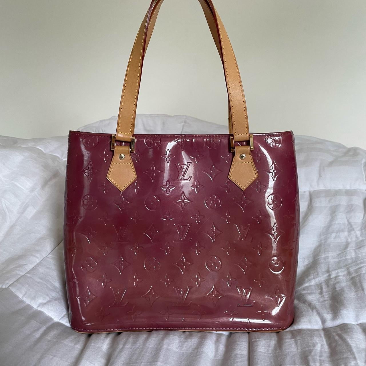 Red Vernis leather Louis Vuitton mini tote (Vernis - Depop