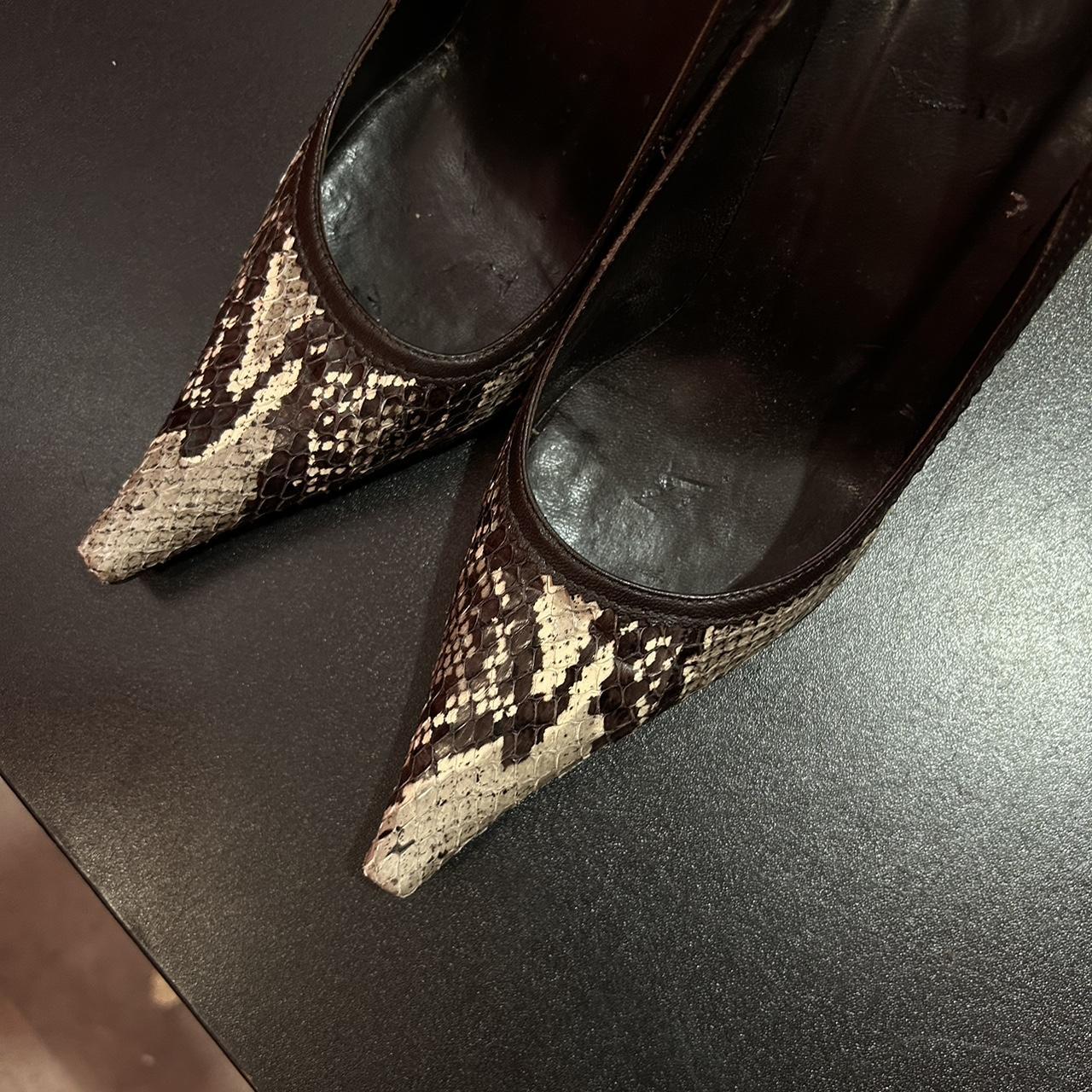 snakeskin kitten heels