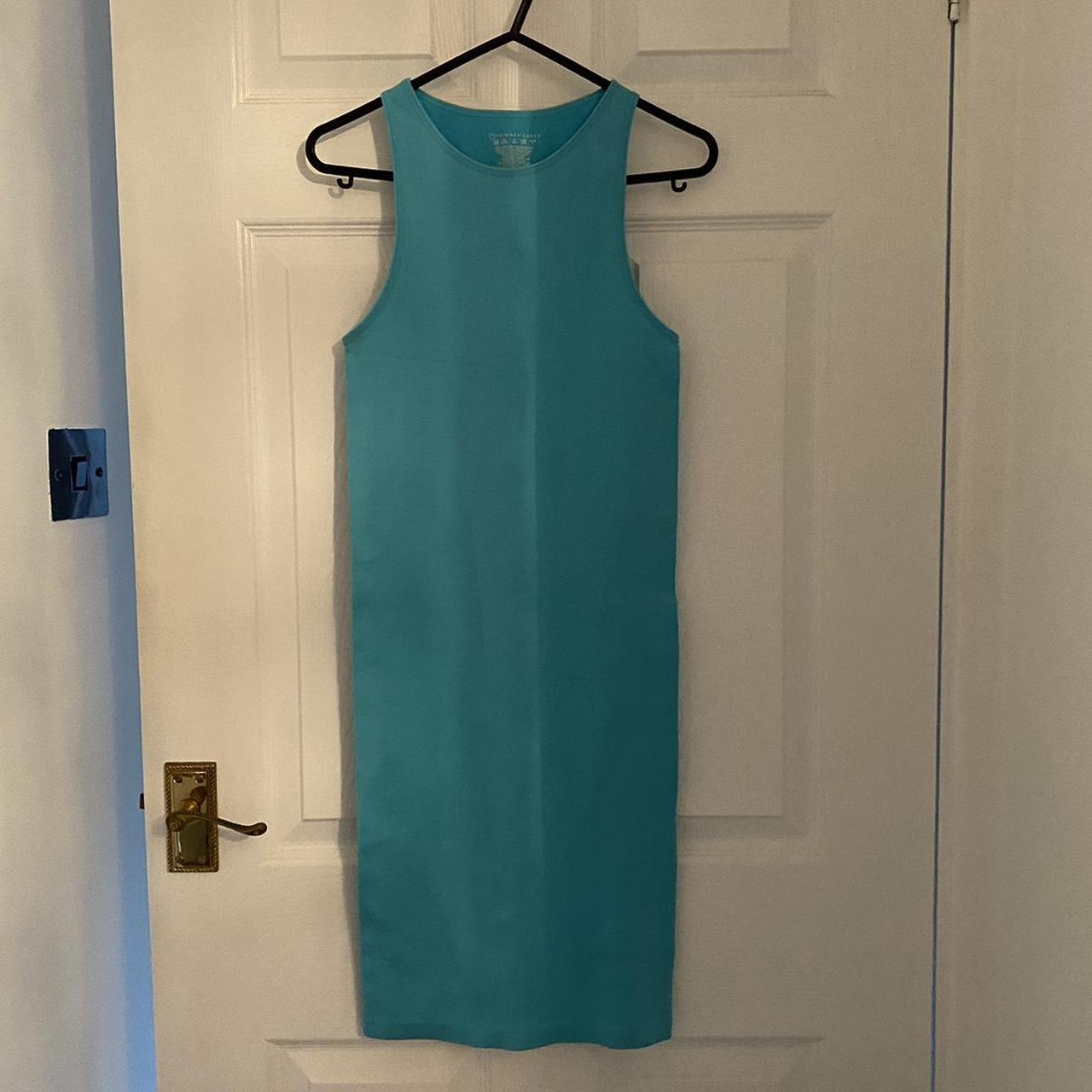 Primark blue seamless bodycon midi dress. Size... Depop