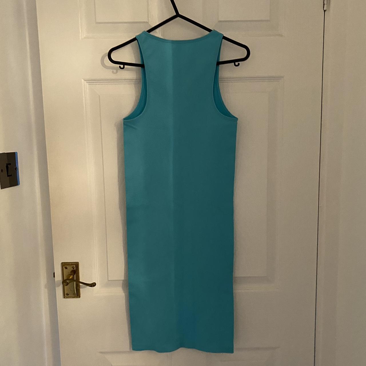 Primark blue seamless bodycon midi dress. Size... - Depop