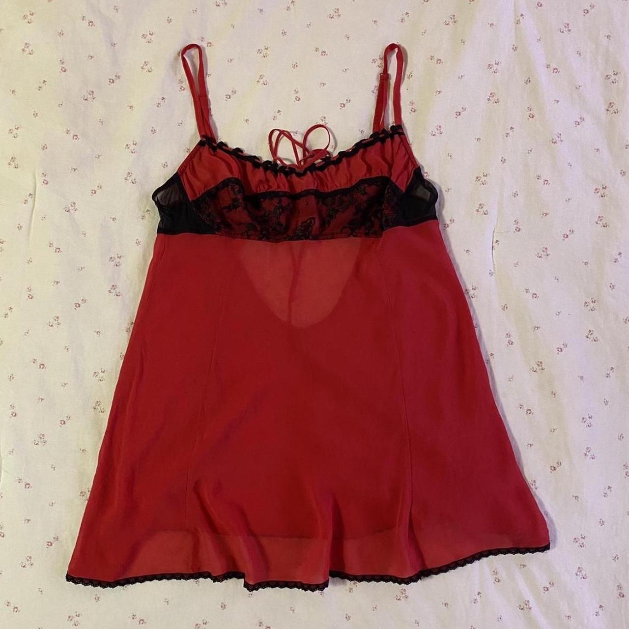 🌹🌹🌹 Victoria's Secret Babydoll Chemise Slip ~ Red - Depop