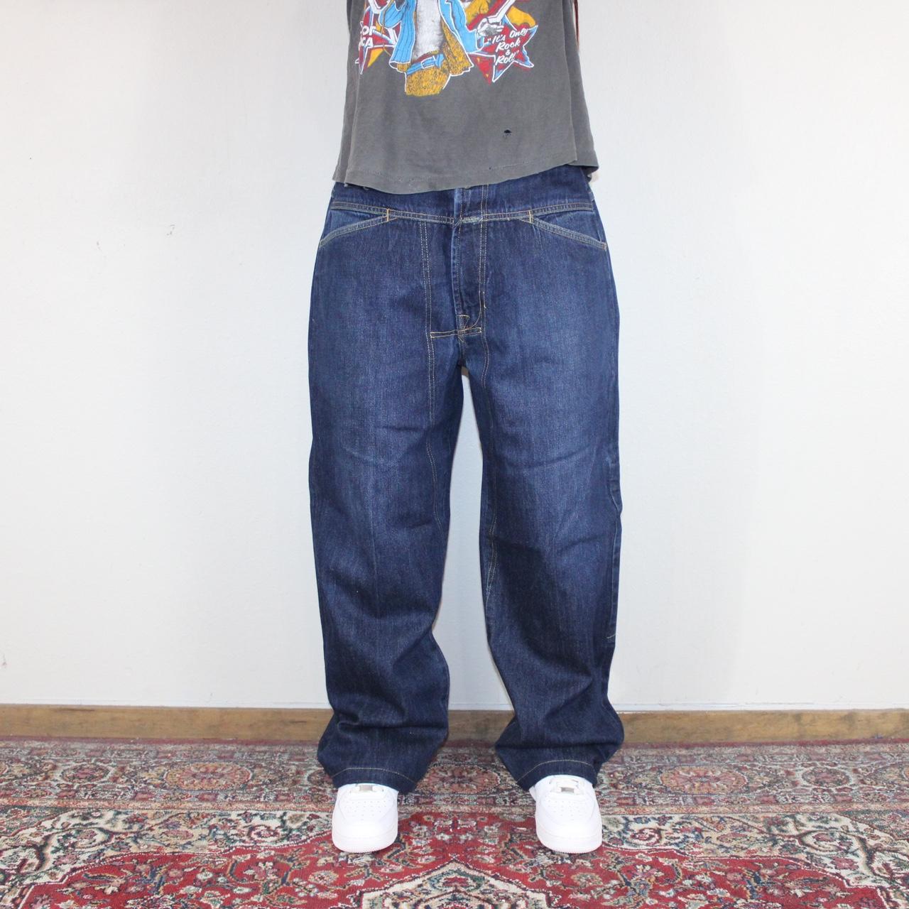 Vintage Denim MFG Pants Relaxed fit Size measured... - Depop