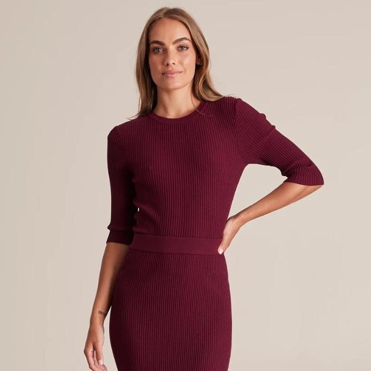 Preview Elbow Sleeve Rib Knit Top size small... Depop