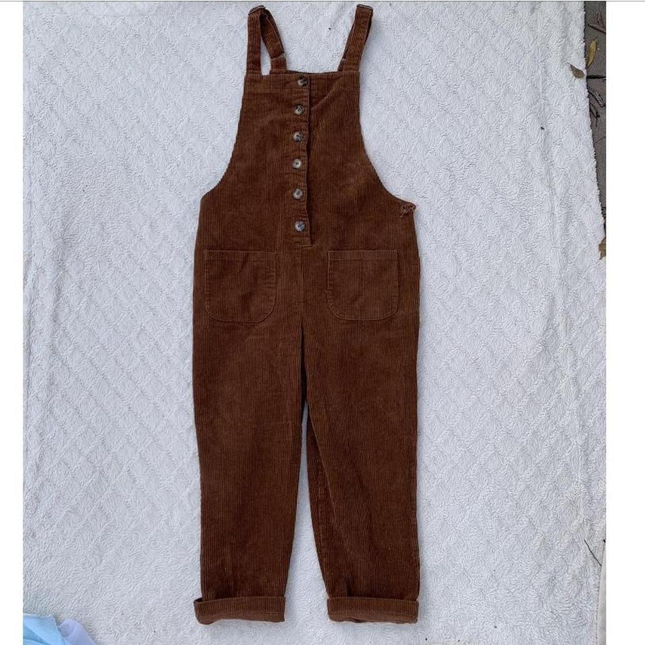 Brown overalls in great condition, only flaw can be... Depop