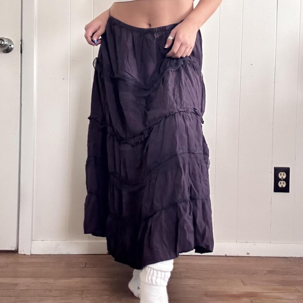 vintage 90’s boho maxi skirt 100% viscose... - Depop