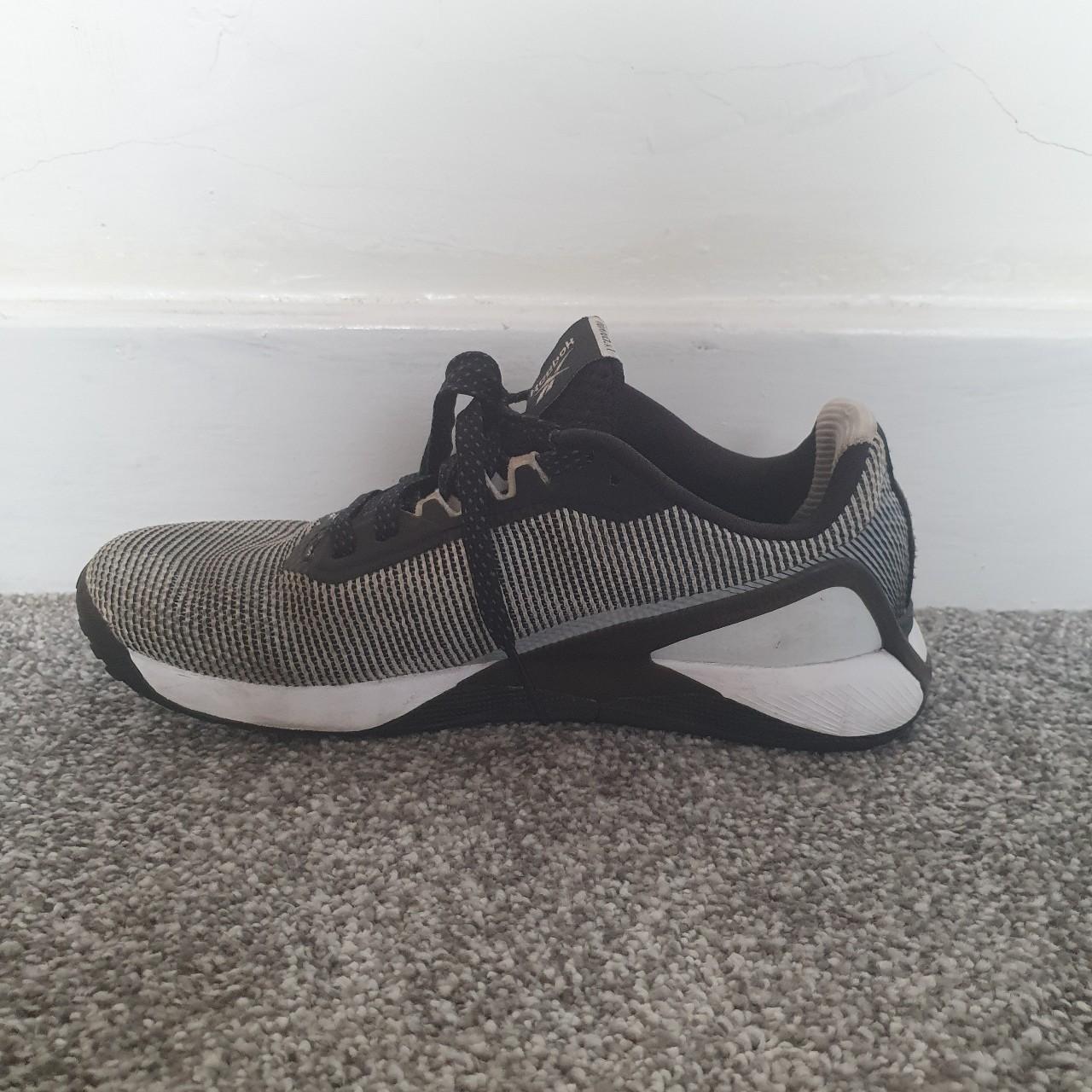 Black and white Reebok Nanos Worn to the gym but... Depop