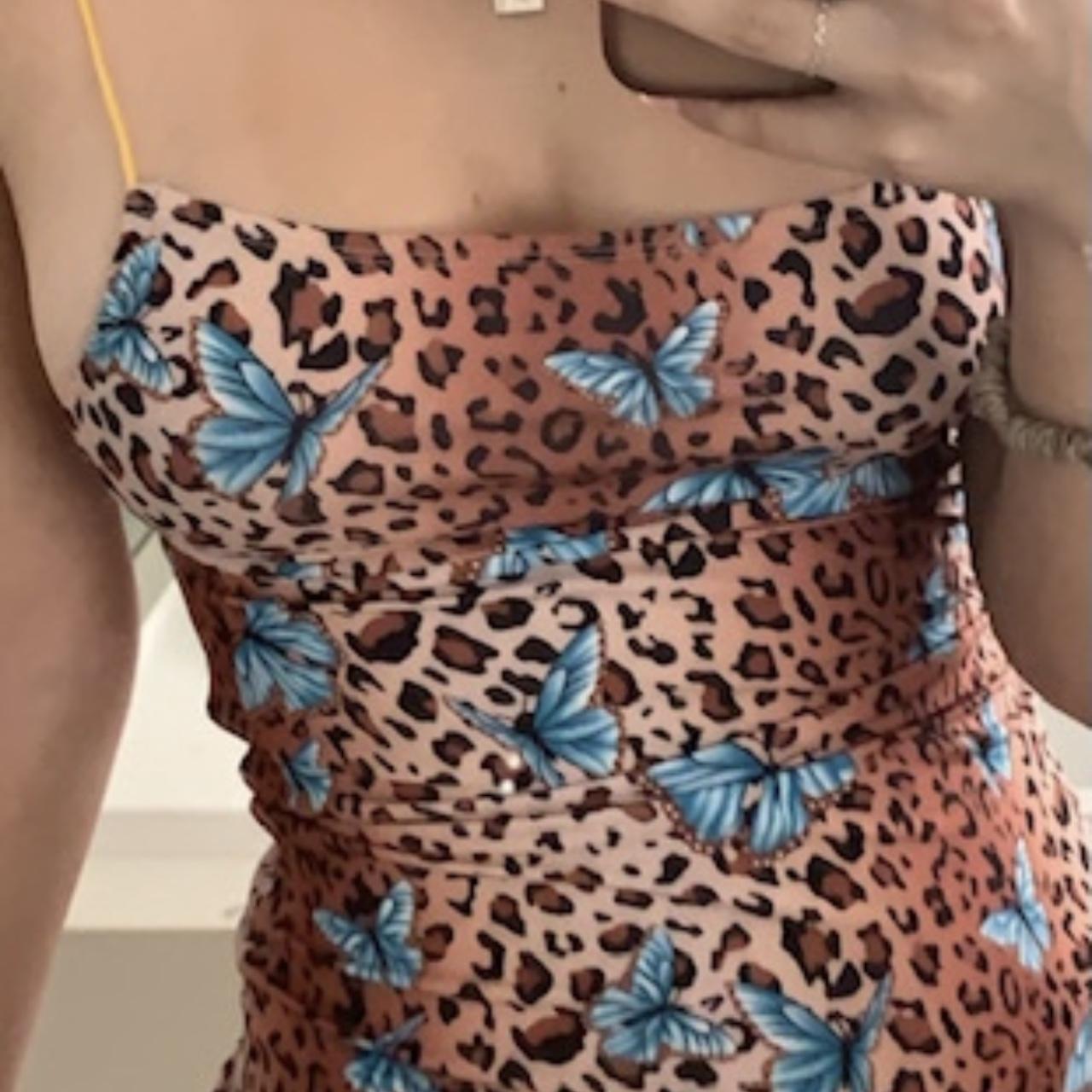 Cheetah print on sale dress with butterflies