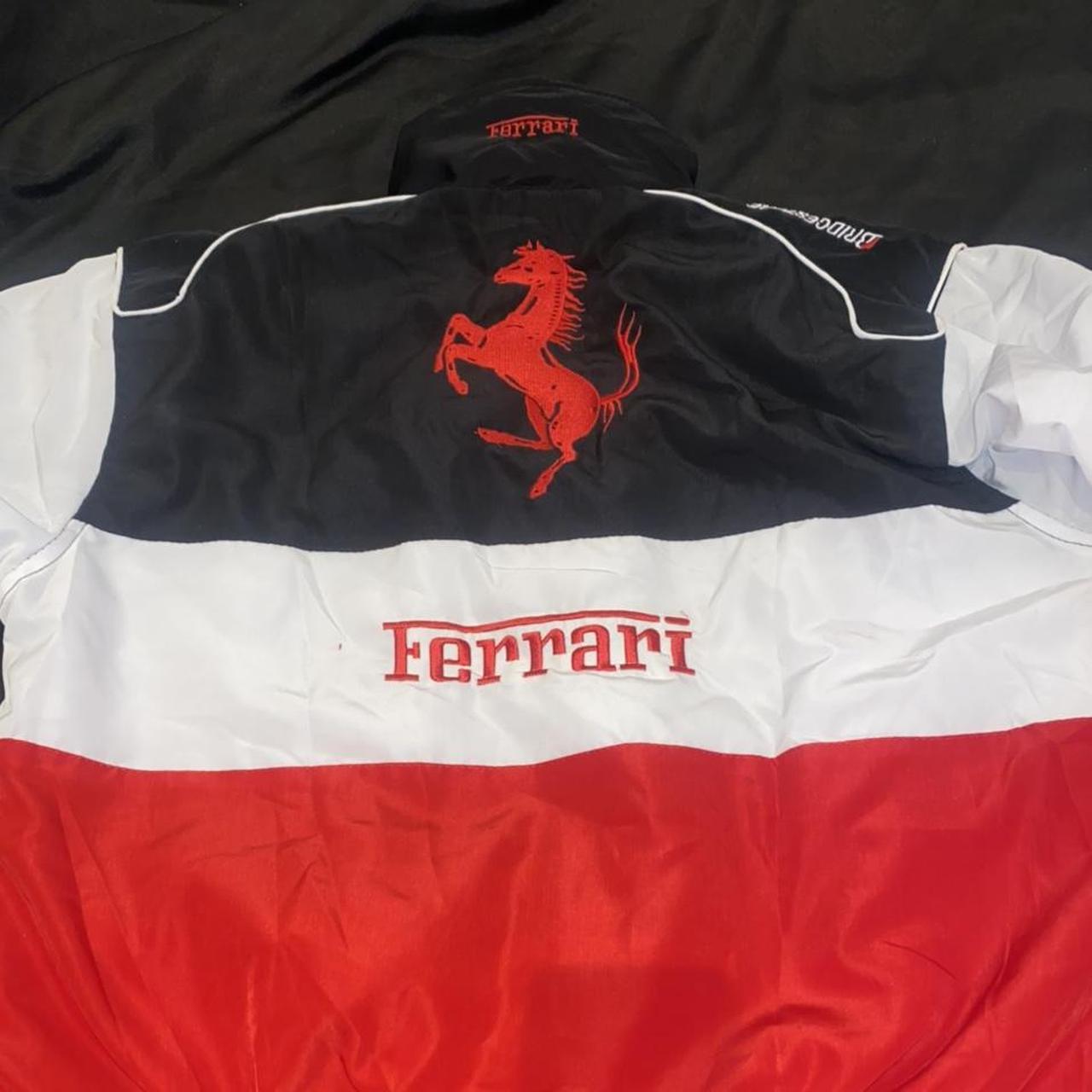 Ferrari Jacket Red Black Embroidery F1 racing Size M - Depop