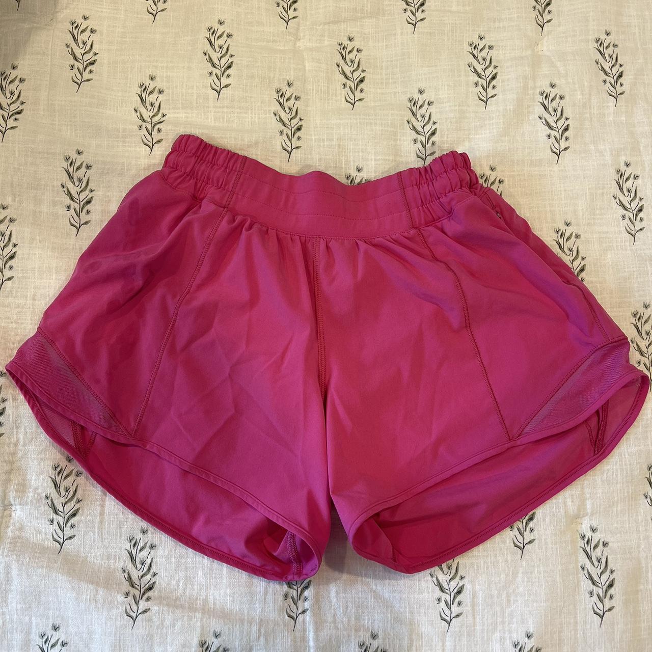 hot pink hotty hot shorts, last picture shows stain... - Depop