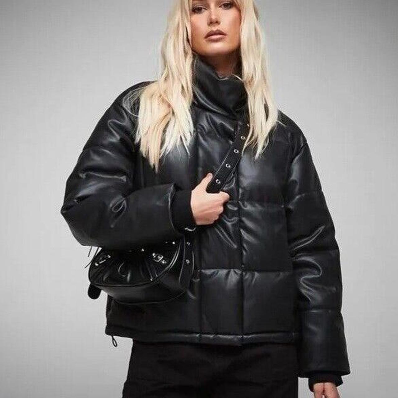 Long Puffer Jacket Missguided Leather Puffer Missguided Leather