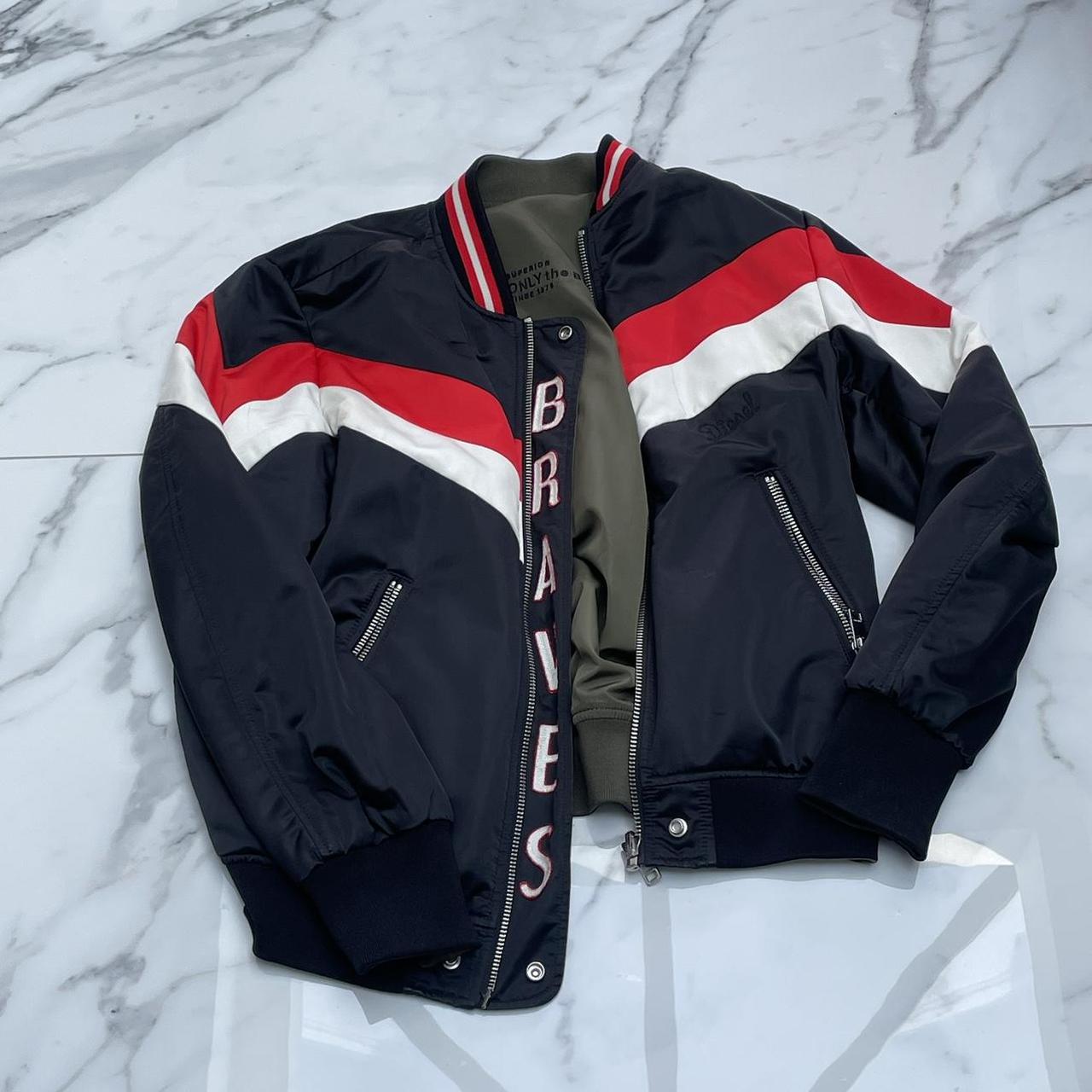 Diesel FOR THE BRAVES reversible bomber jacket in