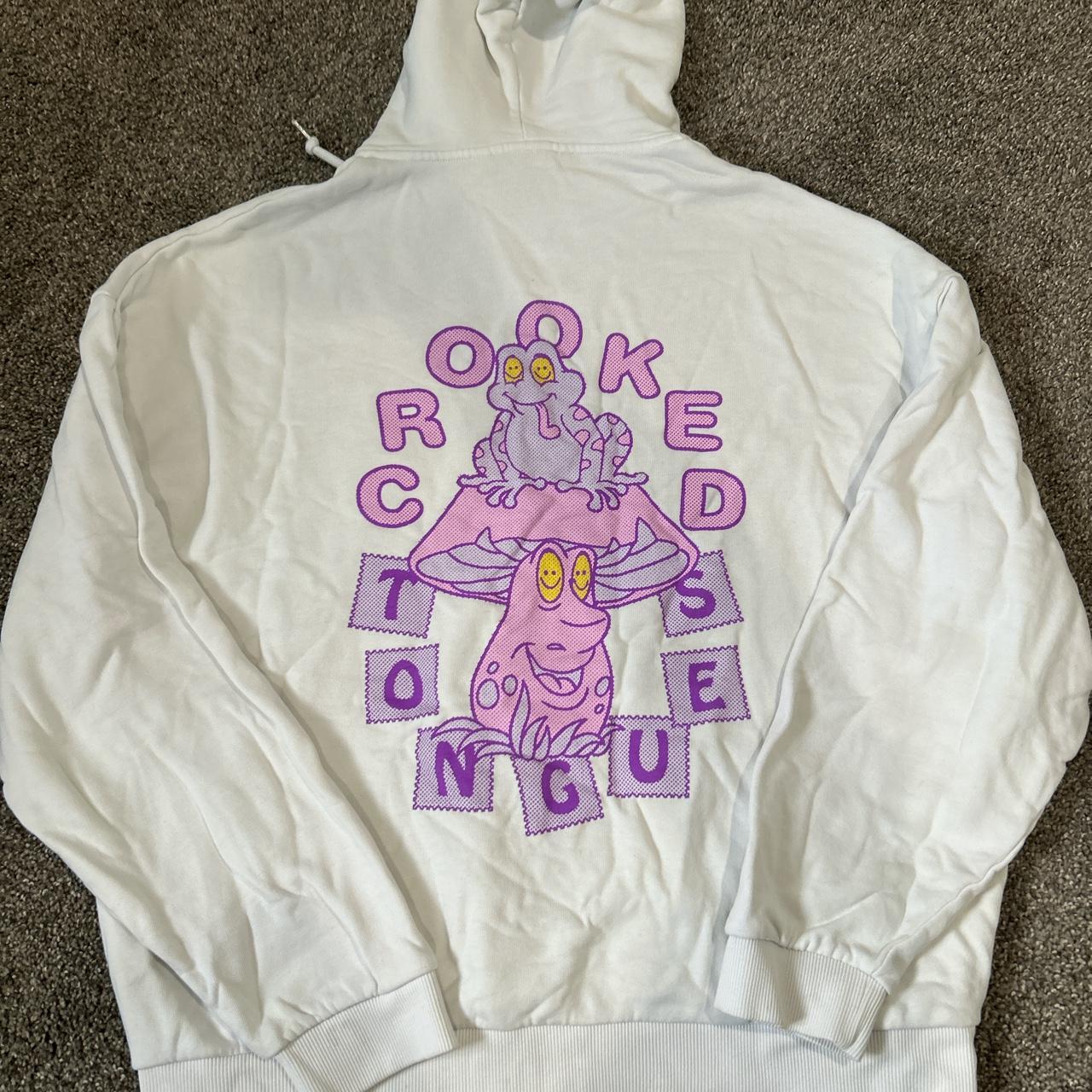 Crooked tongues white hoodie sale