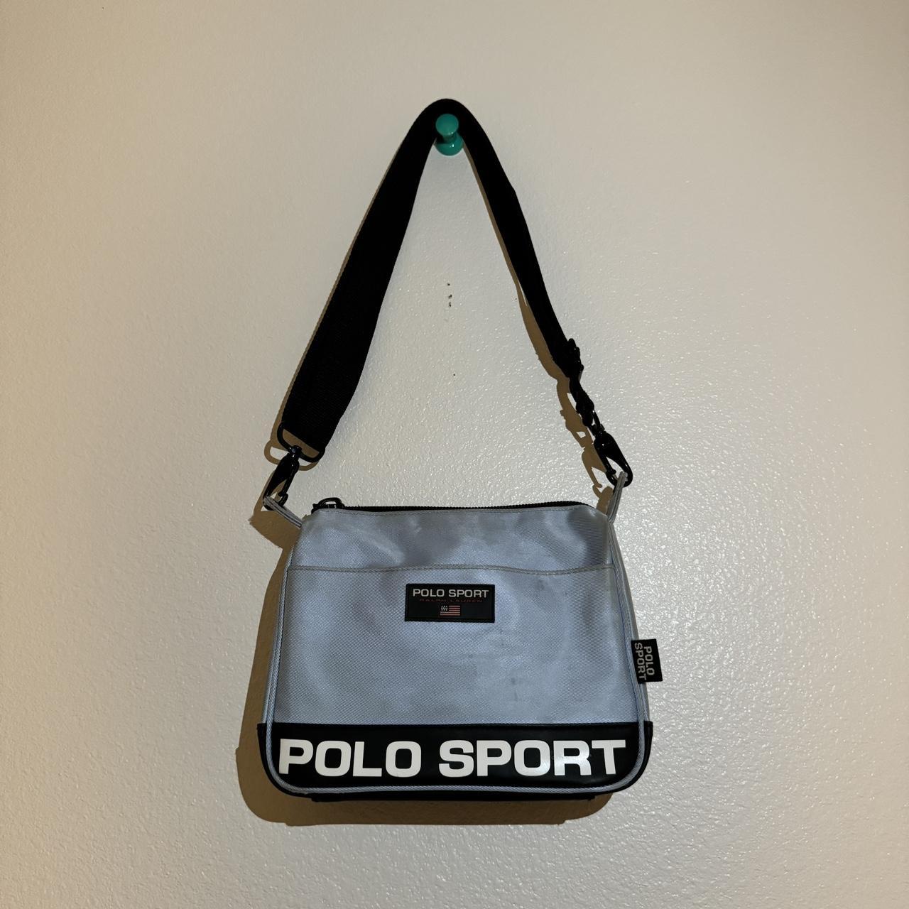 light blue bag polo sport shoulder adjustable bag... - Depop