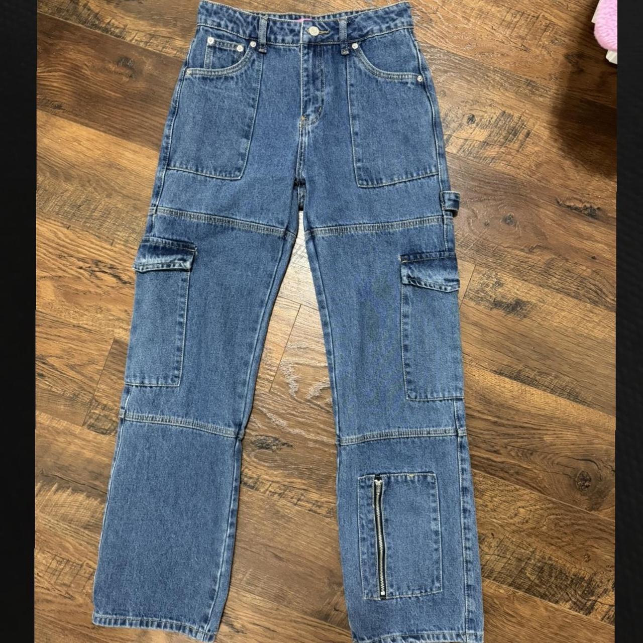 Edikted Cargo jeans Boyfriend fit Lightly worn - no... - Depop