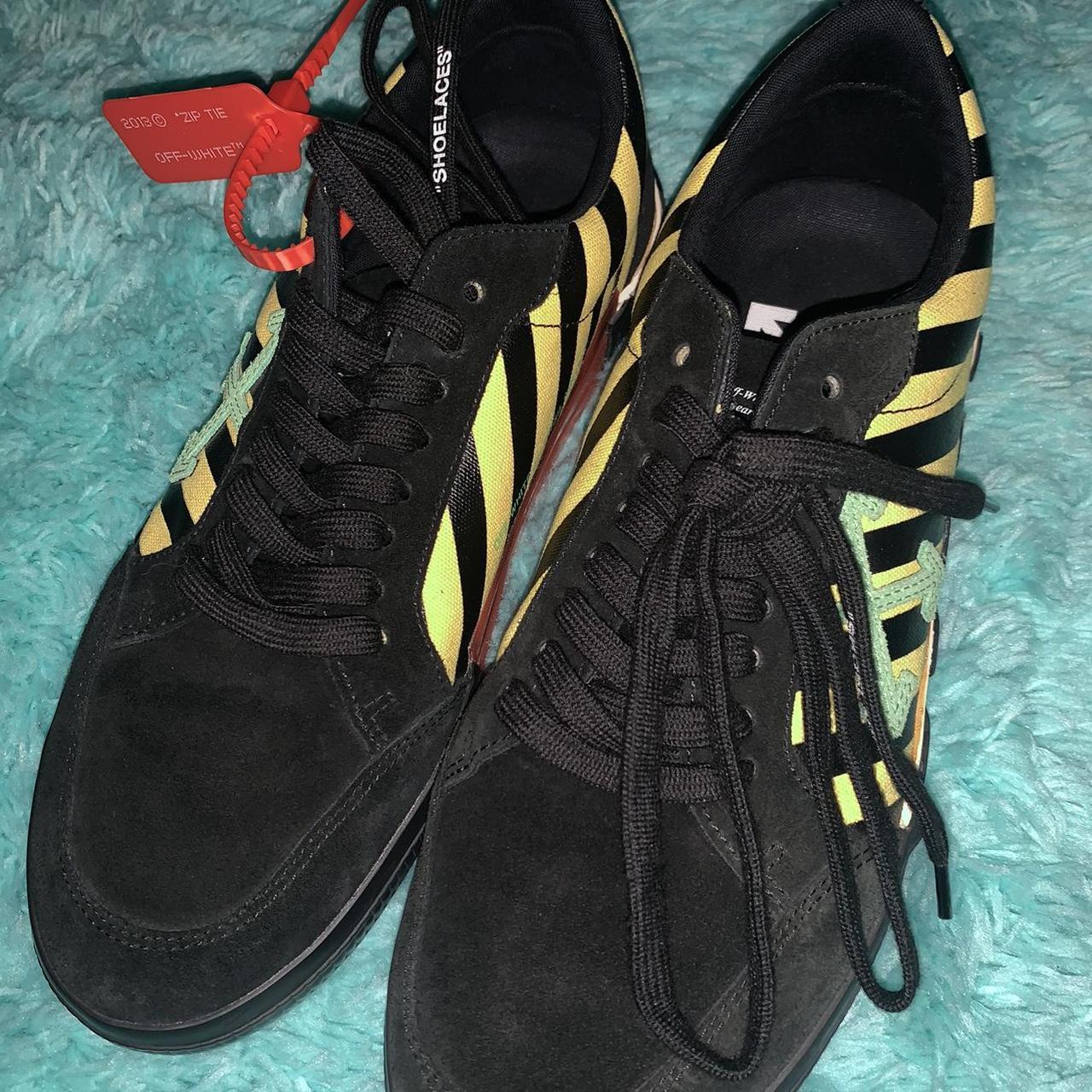 Off White Vulc Low Black Yellow Size 44 11 u.s Depop