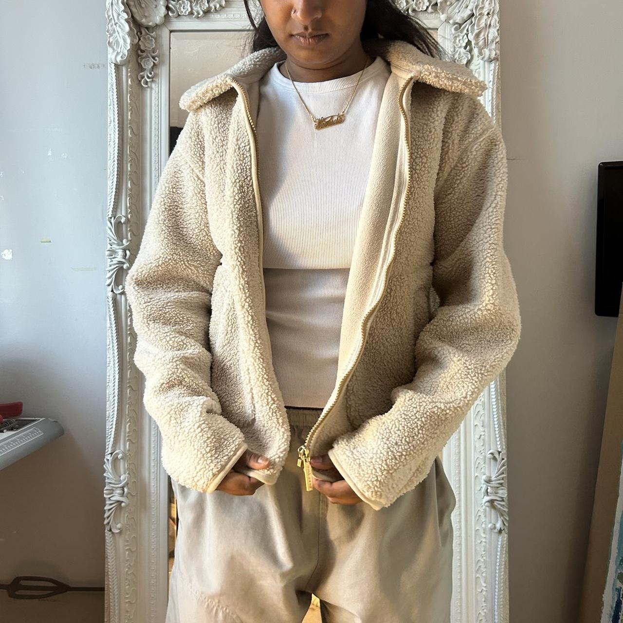 PART TWO CREAM SHEEPY TEDDY JACKET Depop