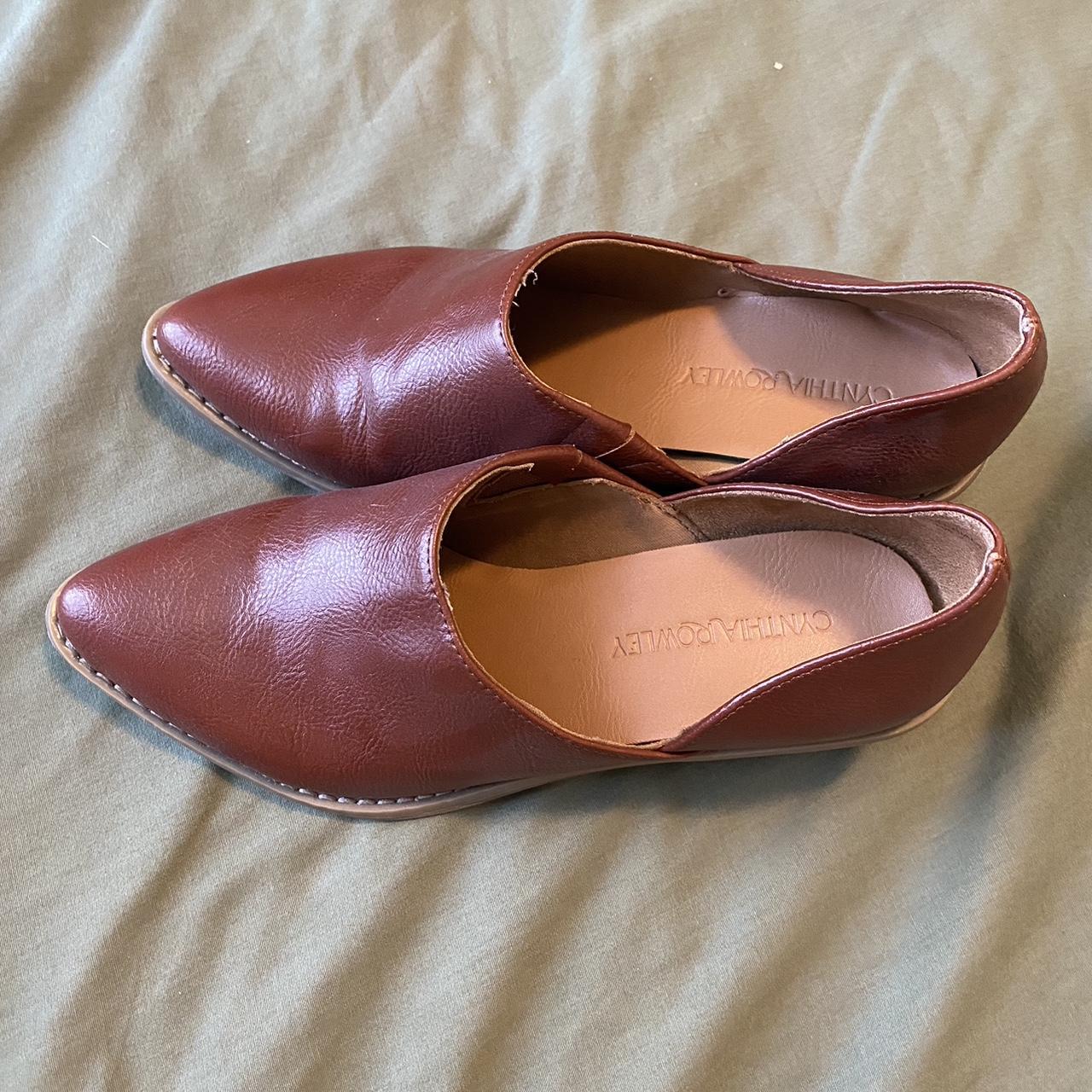 Cynthia Rowley Women S Burgundy And Brown Sandals Depop   P0 