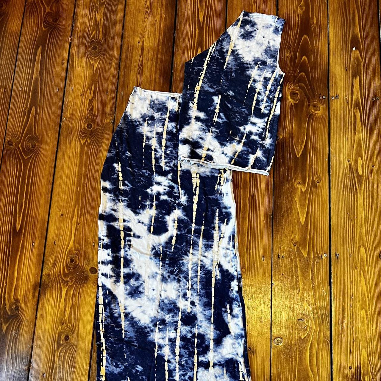 Handmade tie dye coord - maxi skirt - one shoulder... - Depop