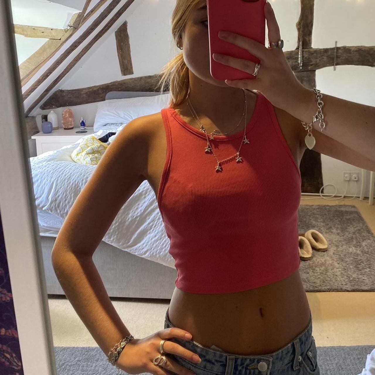 Zara pink top Crop top FREE POSTAGE 💋💋💋 Fits more... - Depop