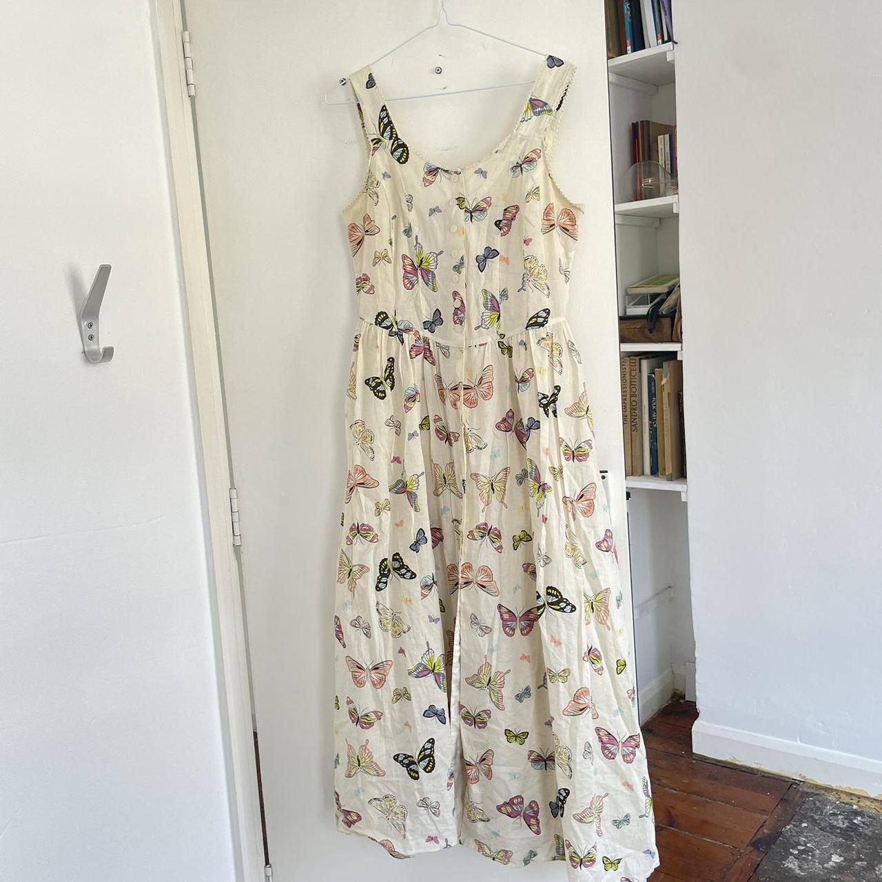 Incredible 90s vintage butterfly maxi dress. 100%... - Depop