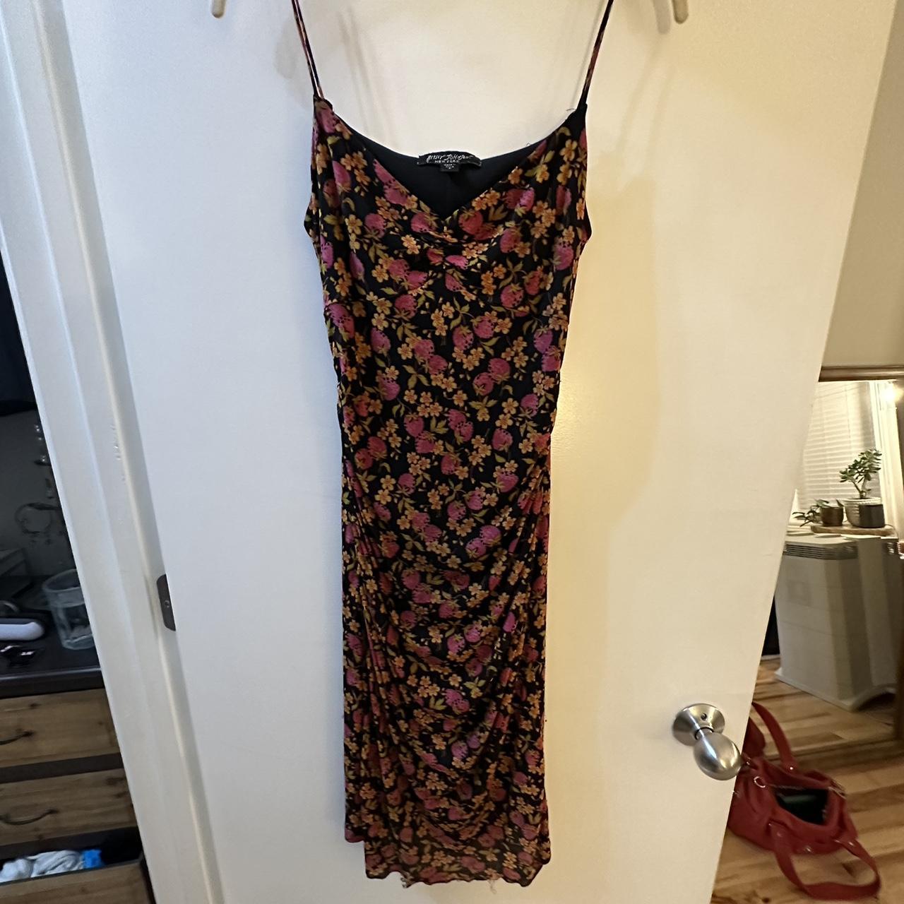 90s betsey johnson fruit dress, strawberries