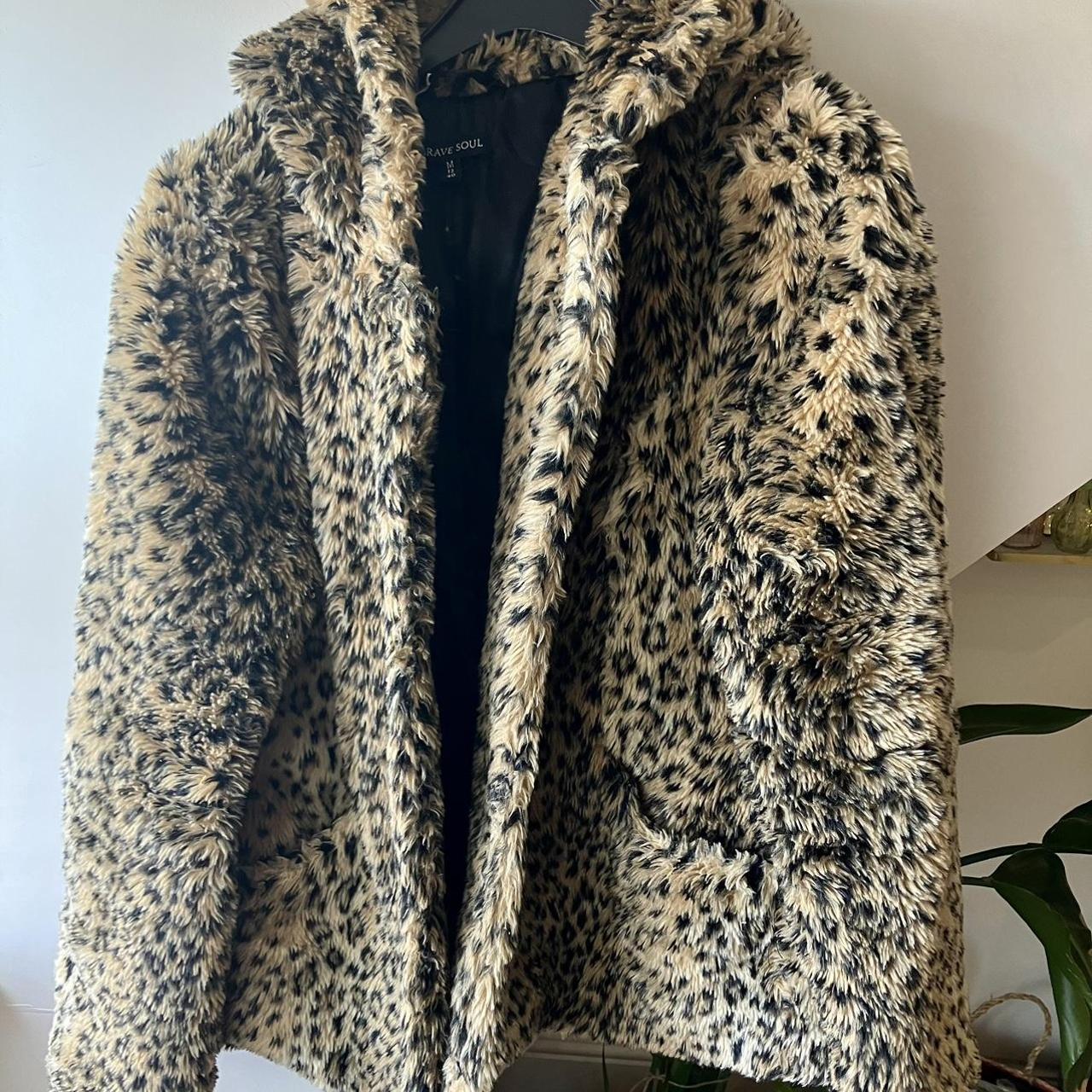 Vintage Leopard print fur coat never wear Brought in... - Depop