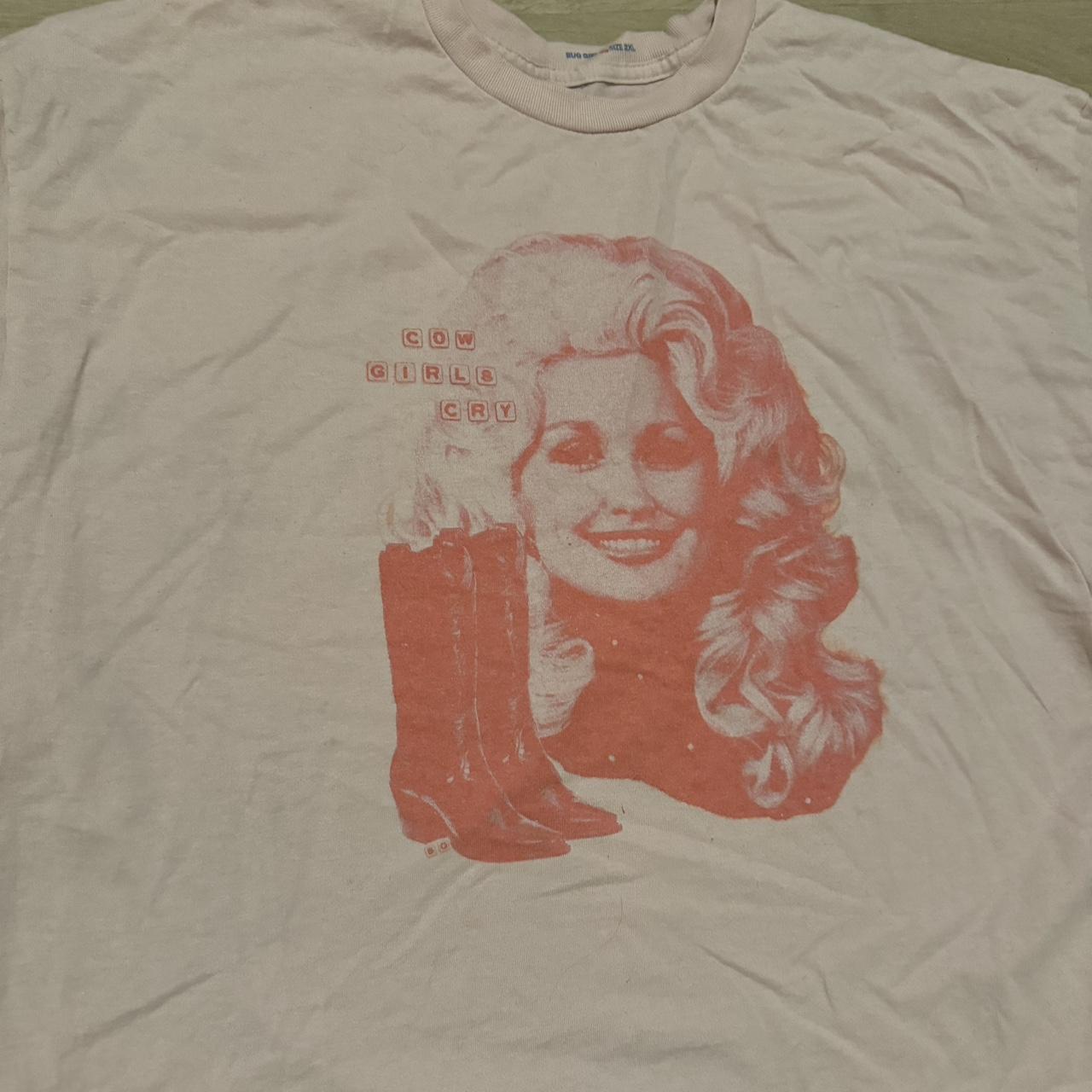 Dolly Parton cowgirls cry graphic tee! bottom is... - Depop