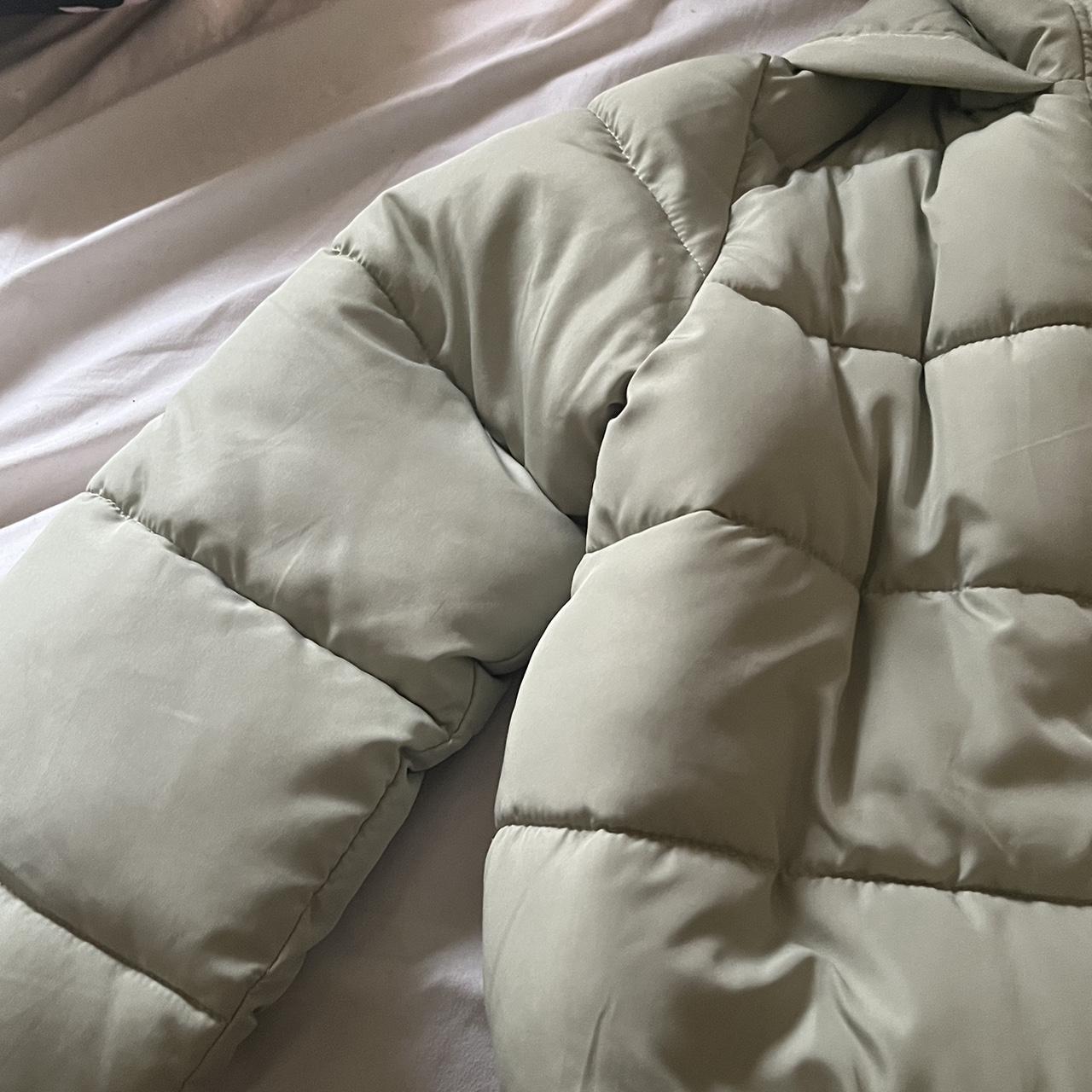 MISSGUIDED MINT GREEN PUFFER JACKET NEVER WORN ,... Depop