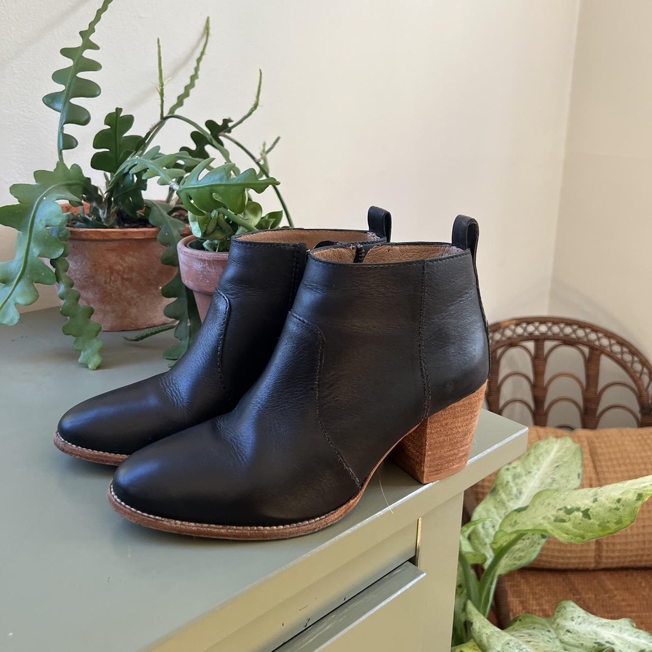 Madewell booties — made of real leather with size... Depop
