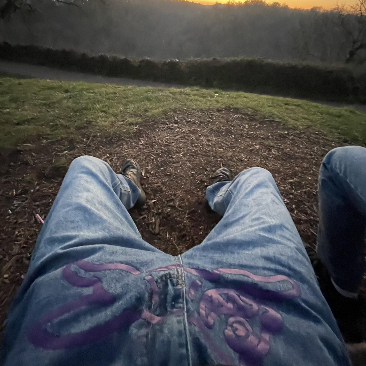 Billionaire boy club running dog jeans Worn a few... Depop