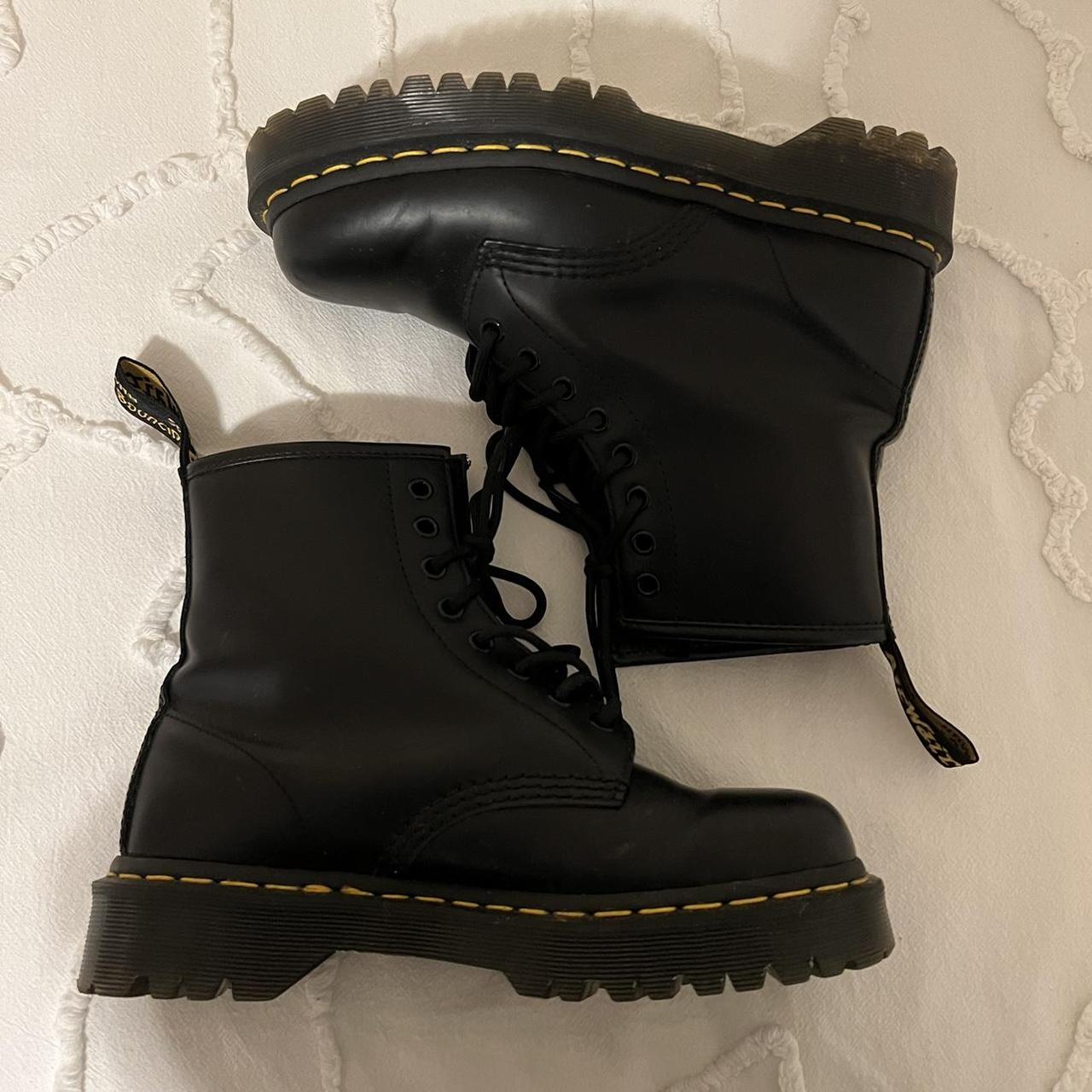 Dr. Martens Women's Black and Yellow Boots