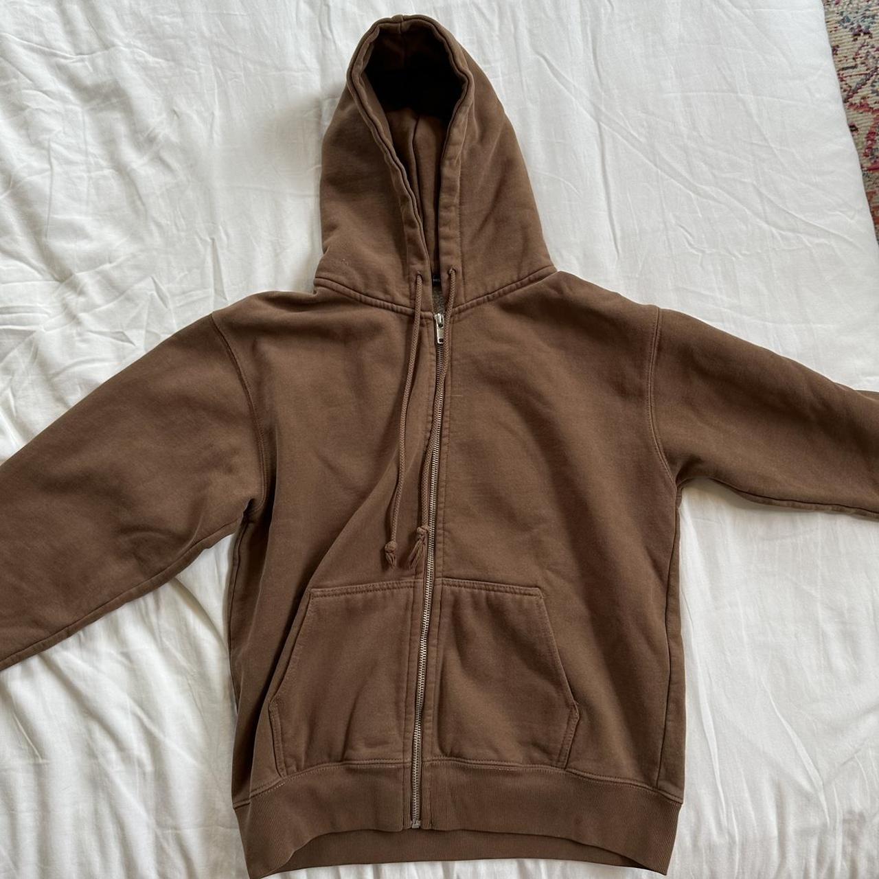 Brown zip up! - Depop