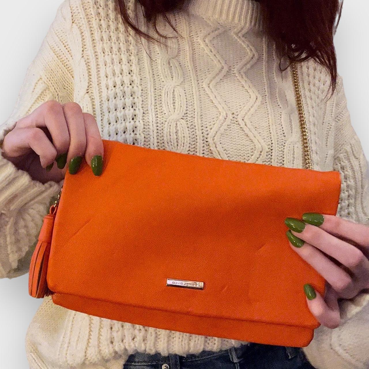 Dorothy Perkins Orange Faux Suede Clutch Bag | Suede clutch, Orange handbag,  Orange clutches