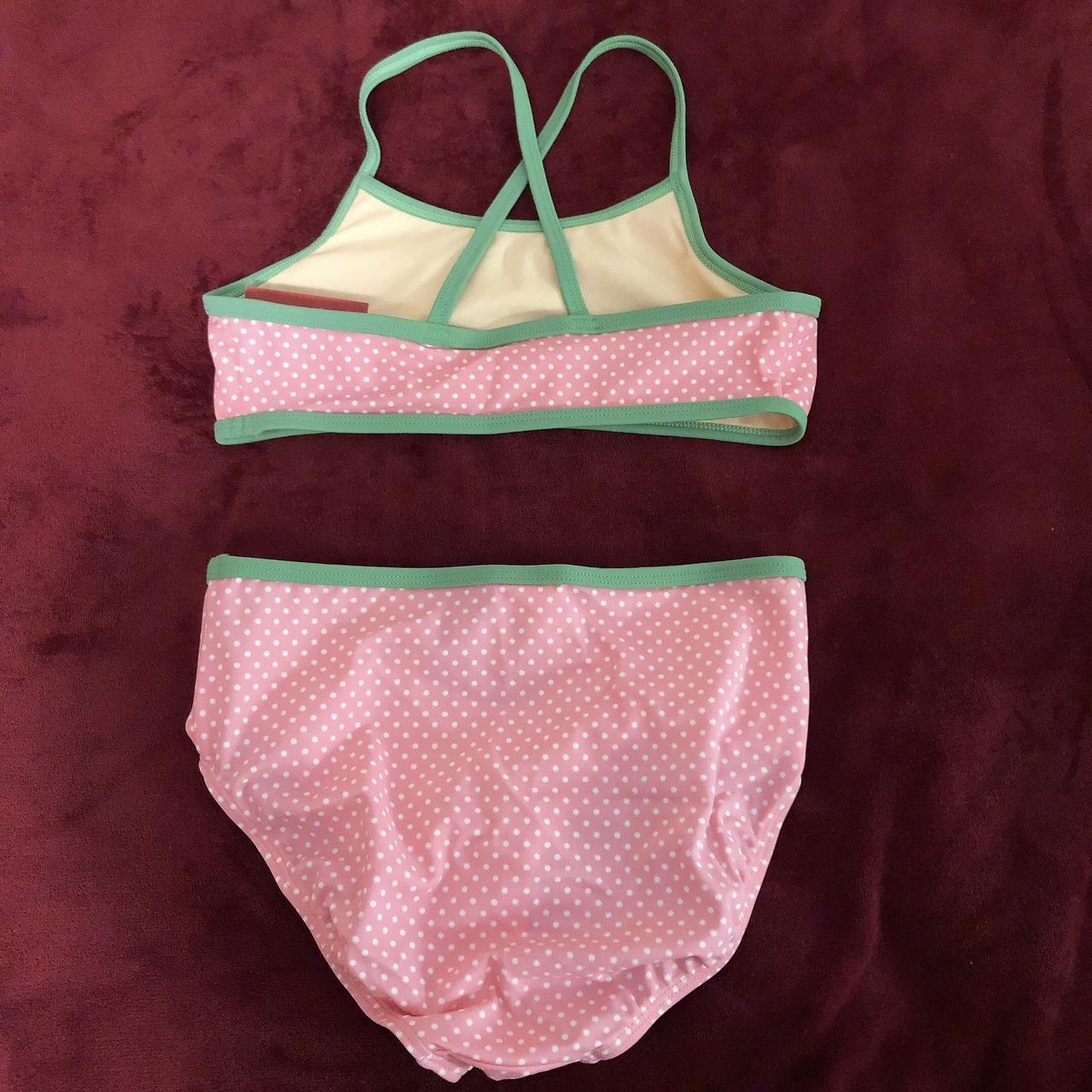 Lands' End Women's Pink and Green Bikinisandtankinisets Depop