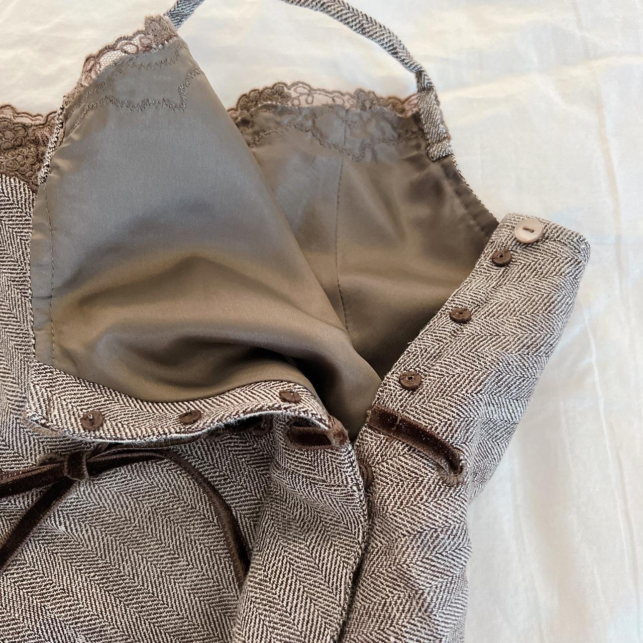 gorgeous brown lace bow coquette cami! ugh this... - Depop