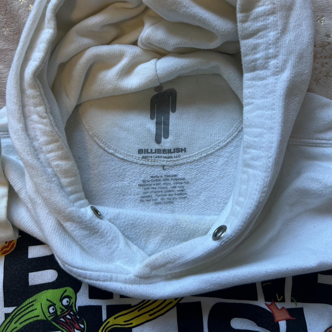 BILLIE EILISH WHITE HOODIE worn quite a few... - Depop