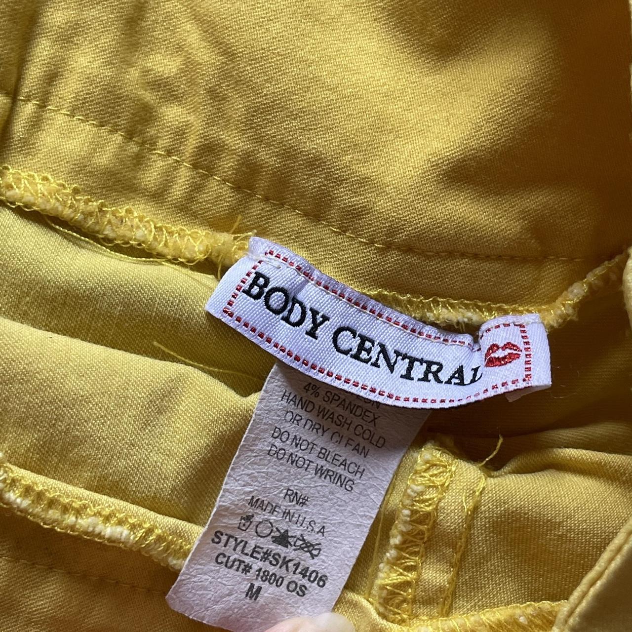 Body Central Women's Yellow Skirt Depop