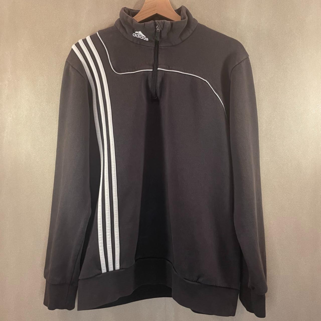 Adidas Men's Black and White Sweatshirt | Depop