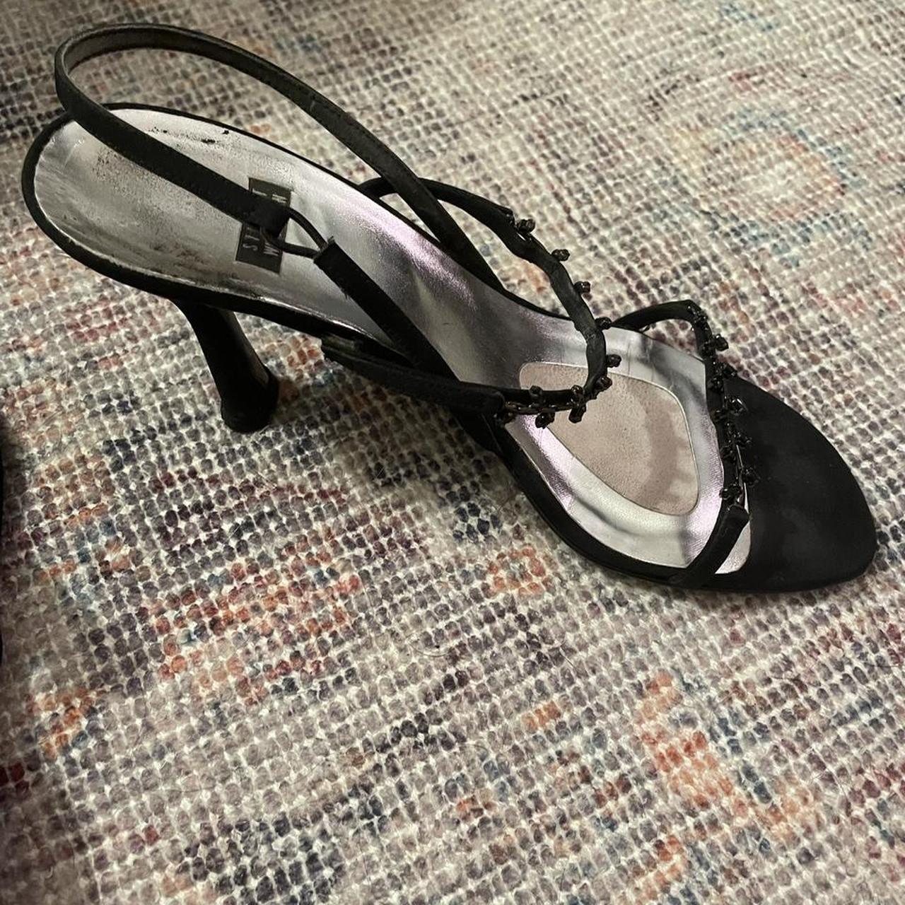 stuart weitzman black strappy heels