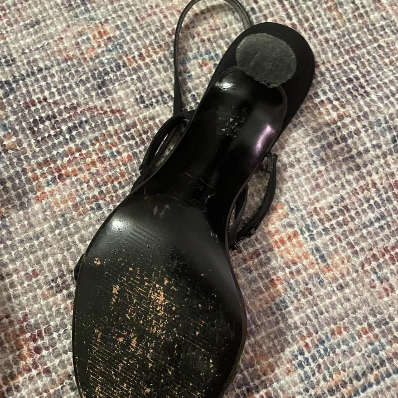 stuart weitzman black strappy heels