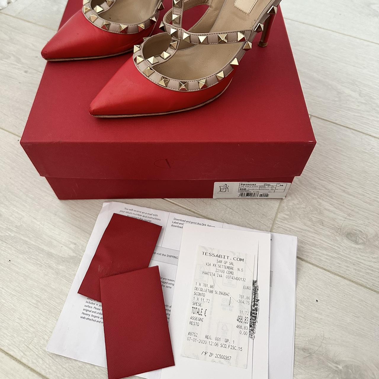 Red valentino hot sale rockstud heels