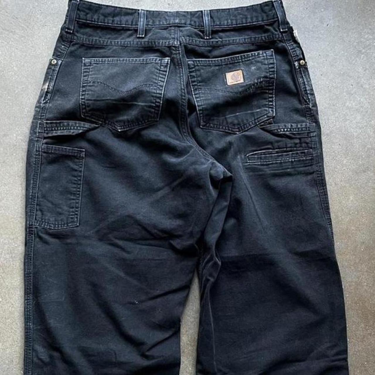 Carhartt Men's Black Jeans Depop