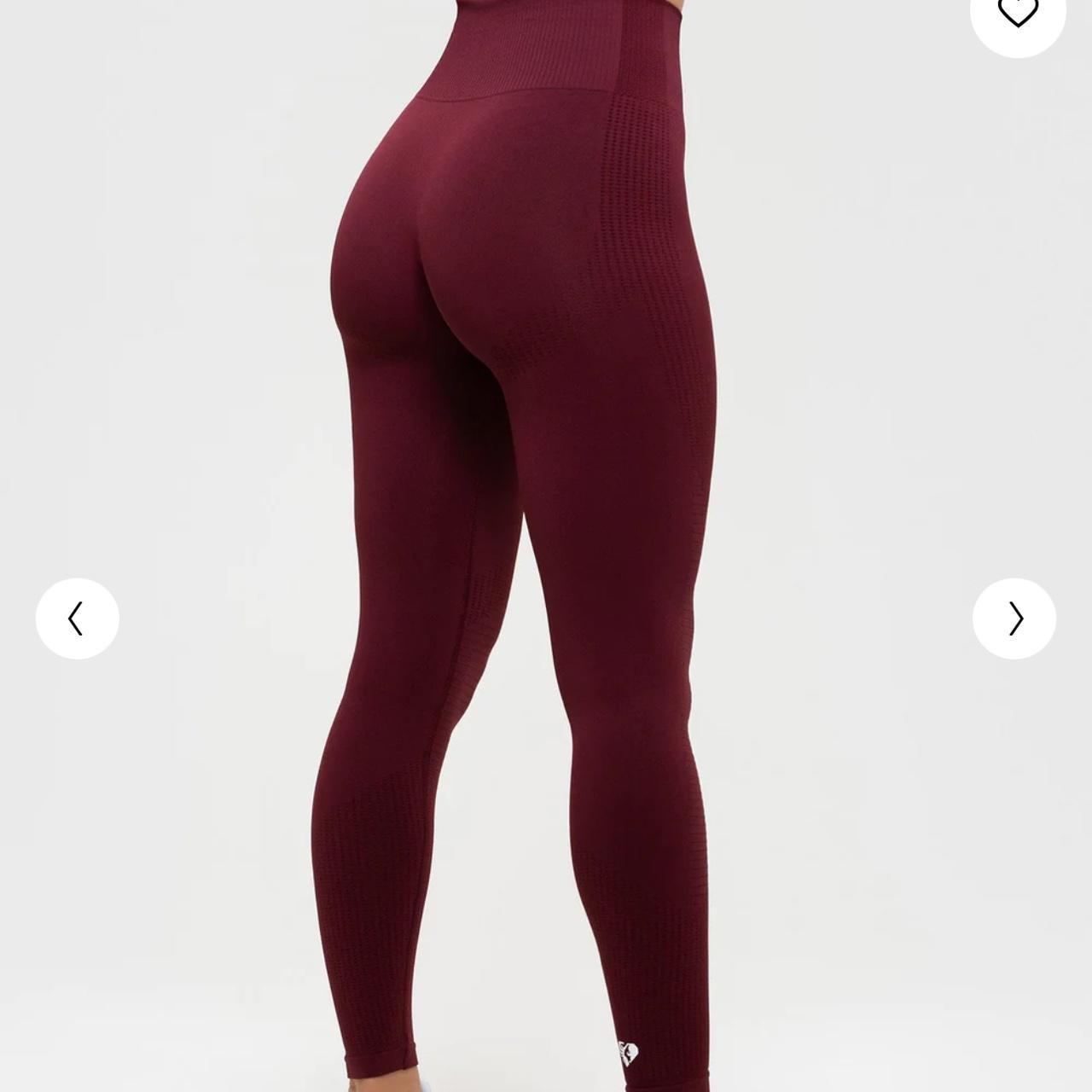 Women's best dark cherry gym leggings Brand new with - Depop