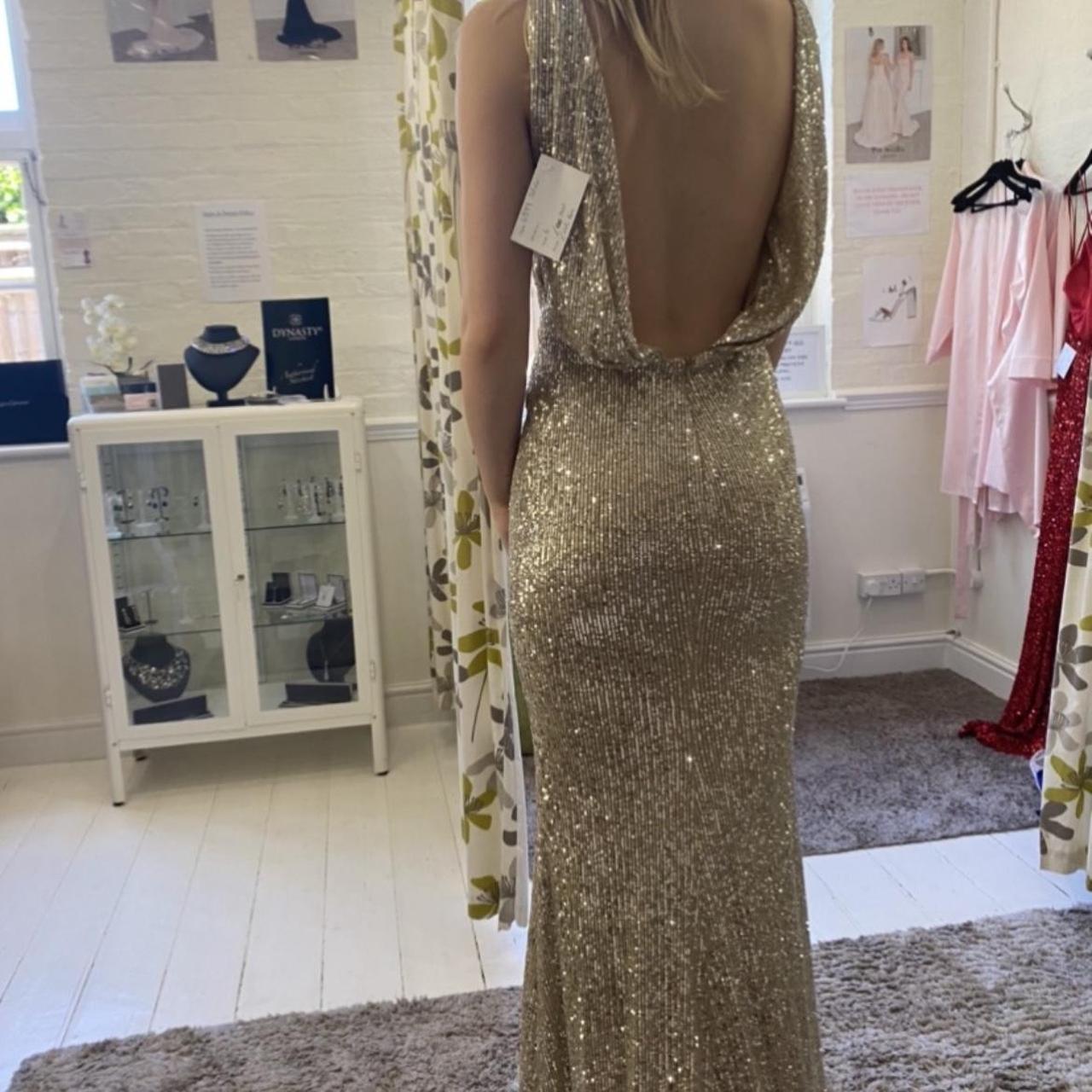 The most amazing golden prom dress this cost Depop