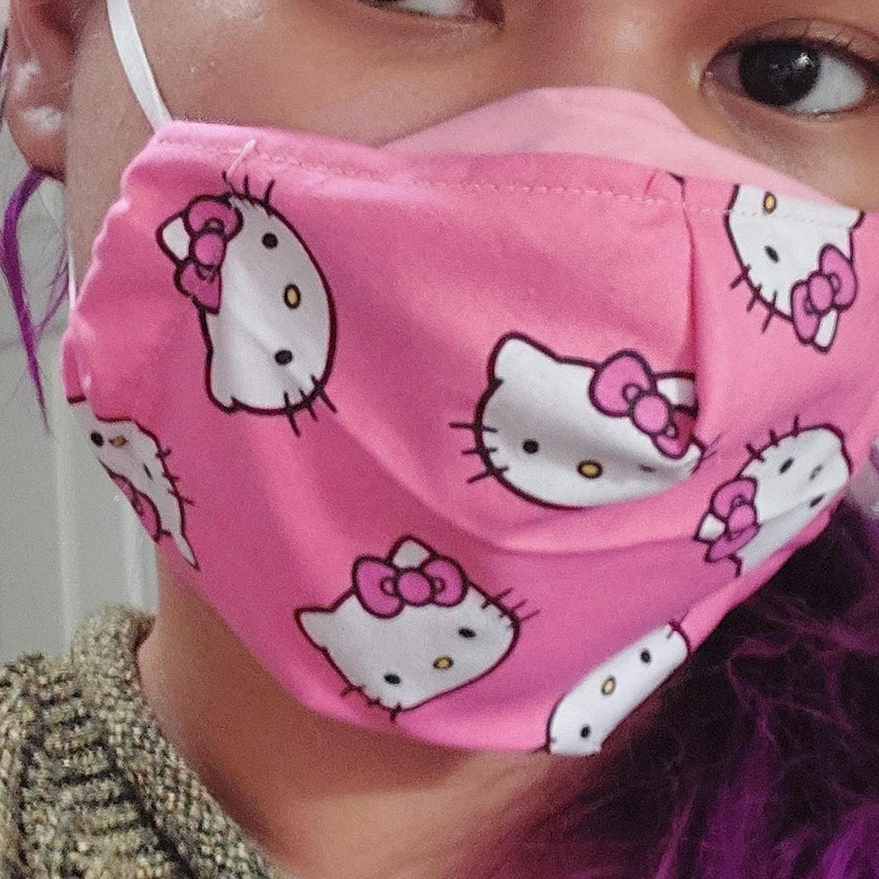 Pink Hello Kitty Louie Vuitton face mask cover 💕 - Depop