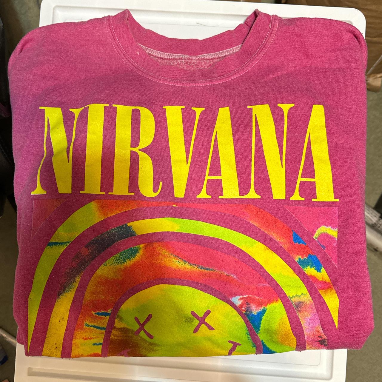 NEW! S/M Urban Outfitters Nirvana store pink sweatshirt