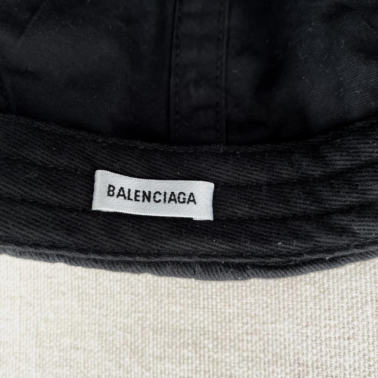 Balenciaga diagonal logo cap (Black/white) | Depop Balenciaga diagonal logo cap (Black/white) | Depop