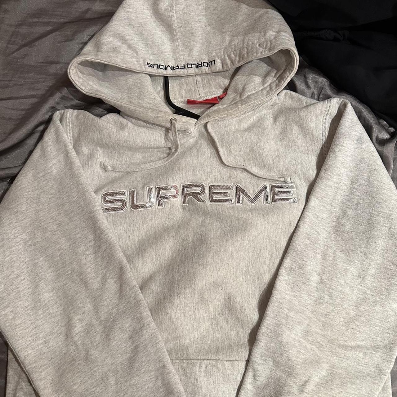 Supreme sequin logo hooded sweatshirt SS17 , Perfect...