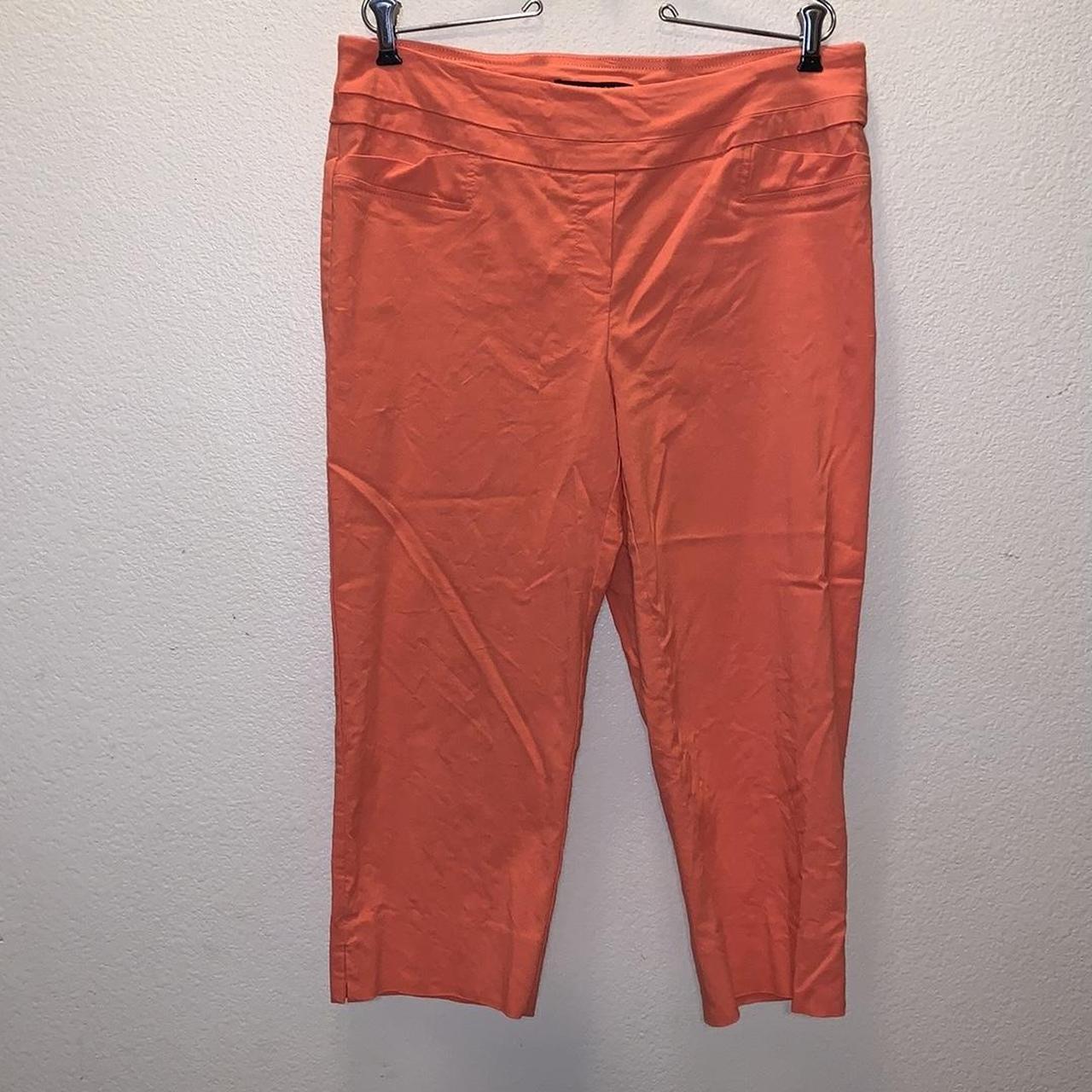 Zac & Rachel orange stretchy capri pants Size - Depop